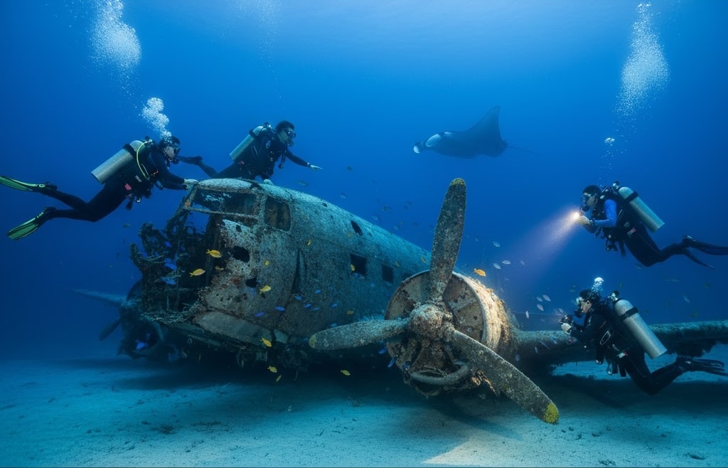Plongeurs Niveau 3 explorant une épave en autonomie
