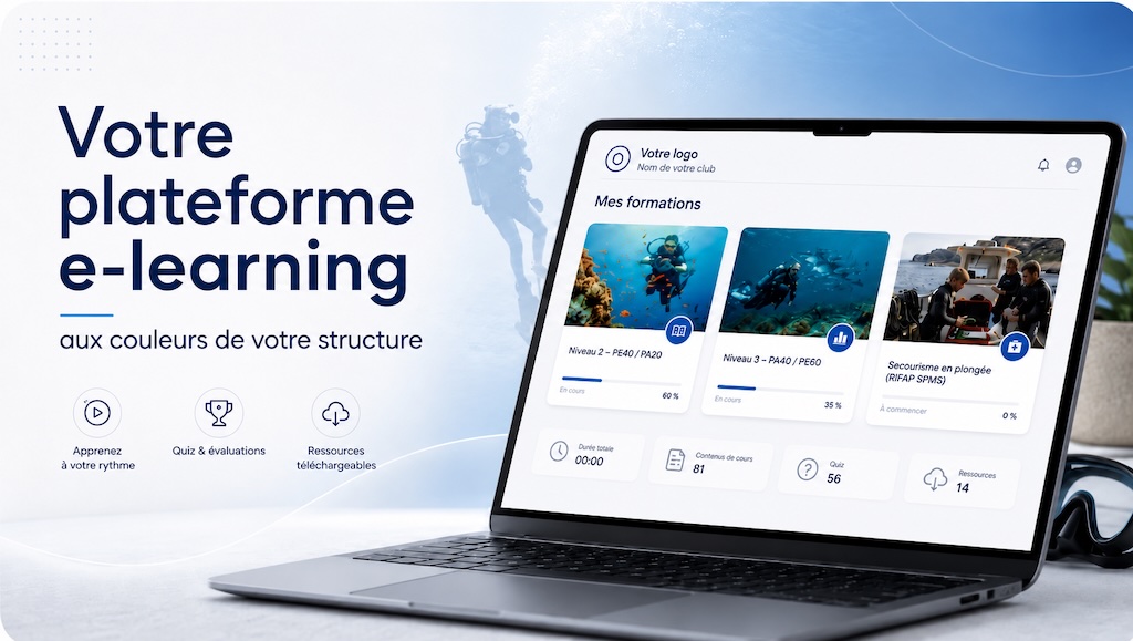 Plateforme e-learning SCUBO aux couleurs de votre structure