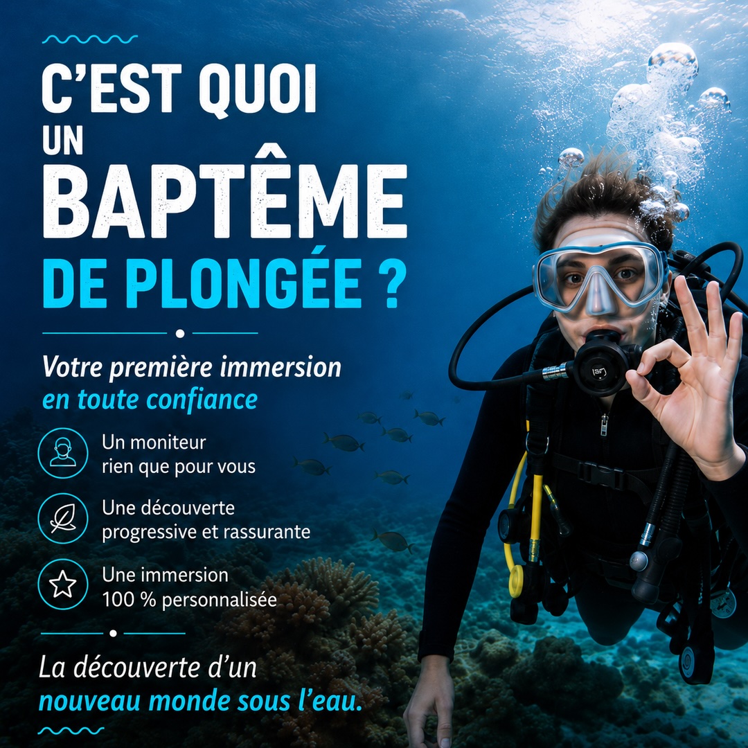 Kit réseaux sociaux sur le baptême de plongée